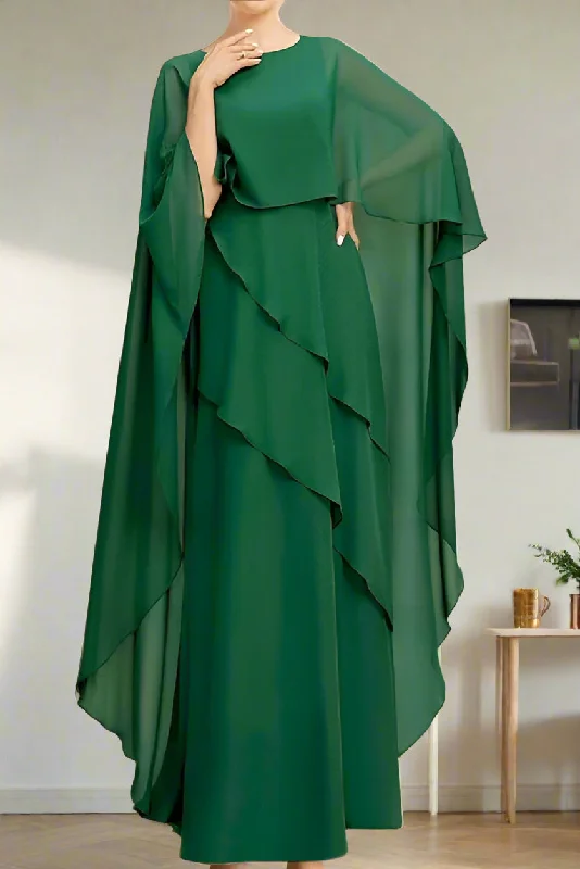Patterned dresses for womenSimple Dark Green A-Line Chiffon Mother of the Bride Dress