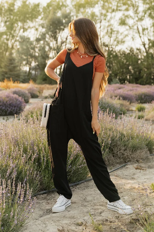 Eco-friendly women's pantsWilda Jumpsuit-Black