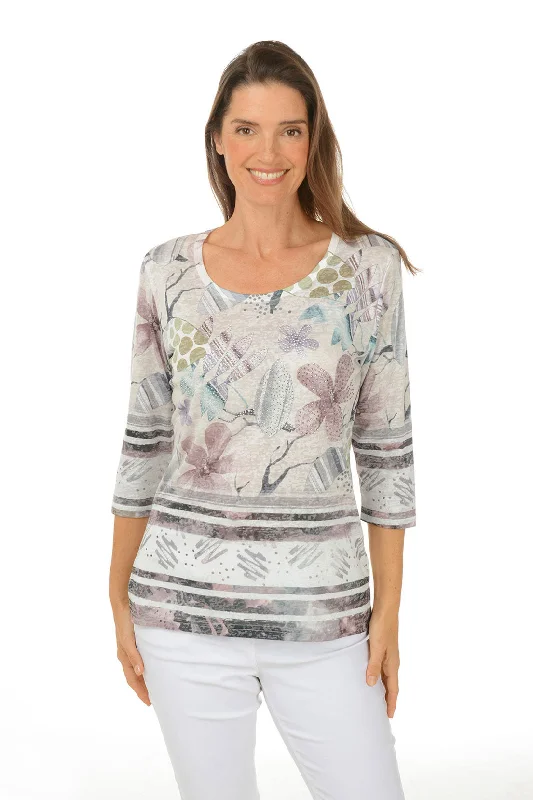 Chunky knit women's topsCherry Blossom Jeweled Knit Top