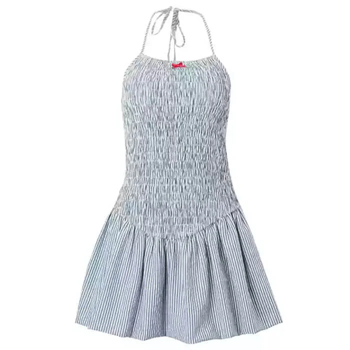A-line dresses for womenCoquette Shirred Mini Dress