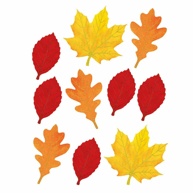 Elegant women's dressesMini Glitter Paper Leaves Value Pack Cutout Assortment