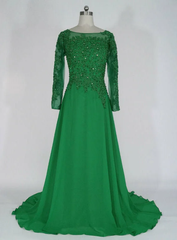 Short-sleeved dresses for womenNew arrivals Long Lace Appliques Beaded Formal Dresses Mother of the Bride Dresses