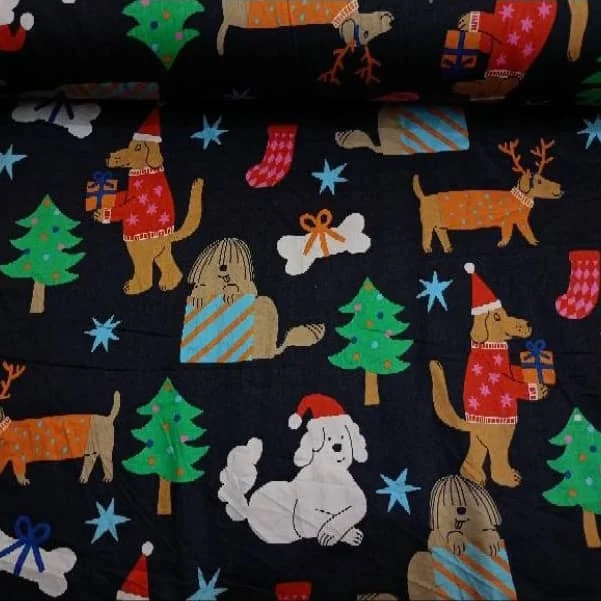 Mini dresses for womenChristmas Cotton - Doggy Christmas Print Made to Order (Size 14-40)