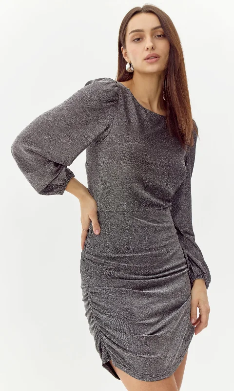 Ruched dresses for womenRena Metallic Mini Dress