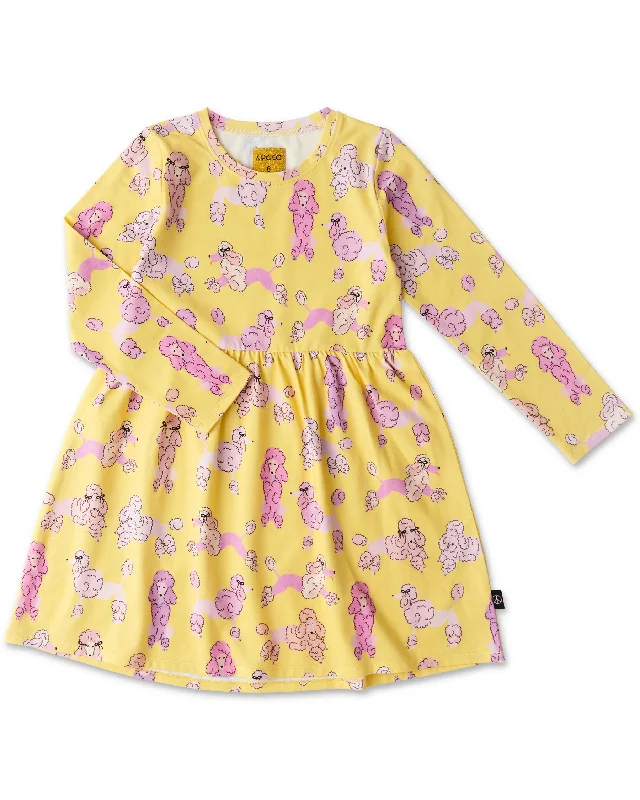 Custom-made dresses for personalized fitsPink Poodle Organic Cotton Long Sleeve Everyday Dress