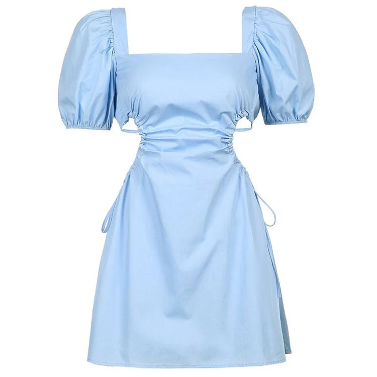 High-neck dresses for womenFrench Summer Mini Dress