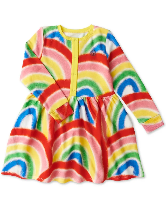 Glamour dresses for red carpet appearancesRainbow Spray Organic Cotton Winter Dress