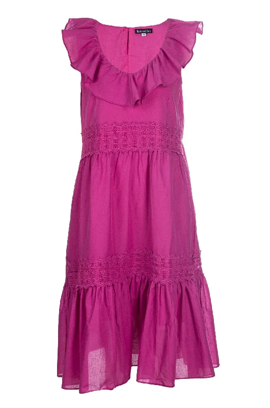 Tall women's dresses100% Cotton Voile Dress | MAGENTA | 6423A1