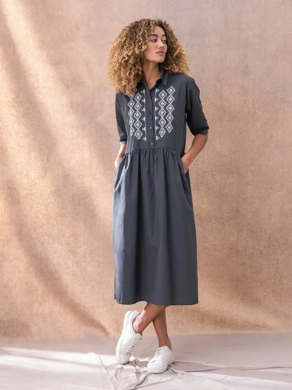 Peplum dresses for womenCeltic & Co Grey Organic Cotton Dress - Size 10
