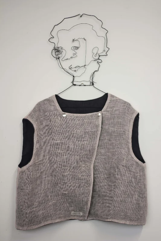 100% Linen Reversible Vest