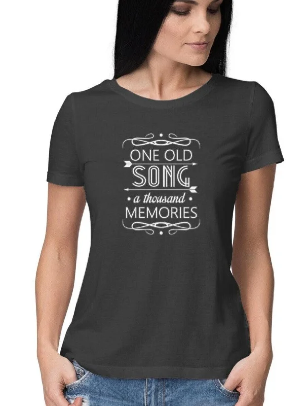 Music Quote T Shirt for Women D37