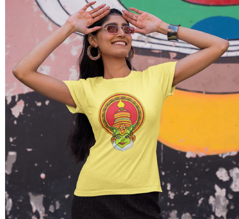 Onam Kathakali Design T Shirt for Women D07