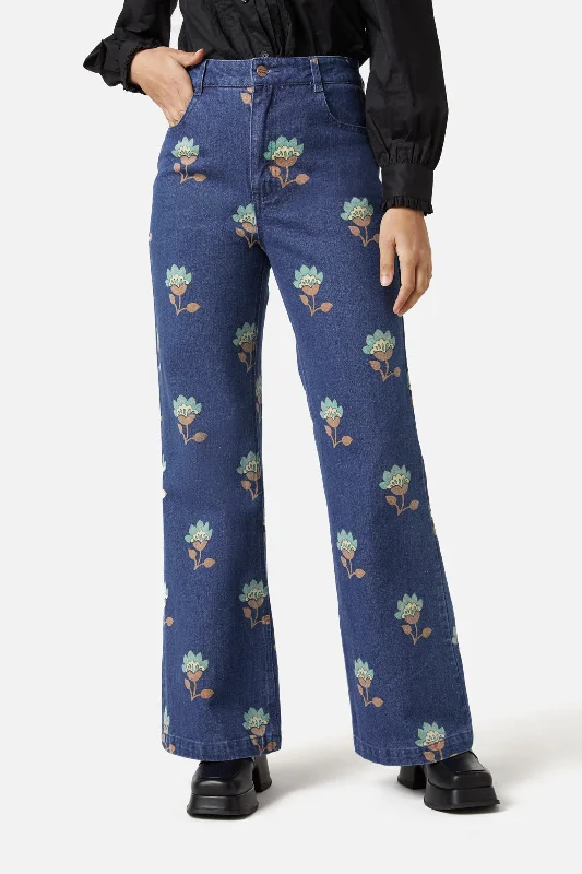 Retro Flora Flare Jean