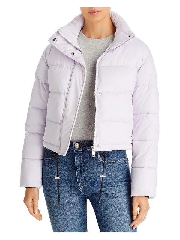 Womens Quilted Crop Puffer Jacket