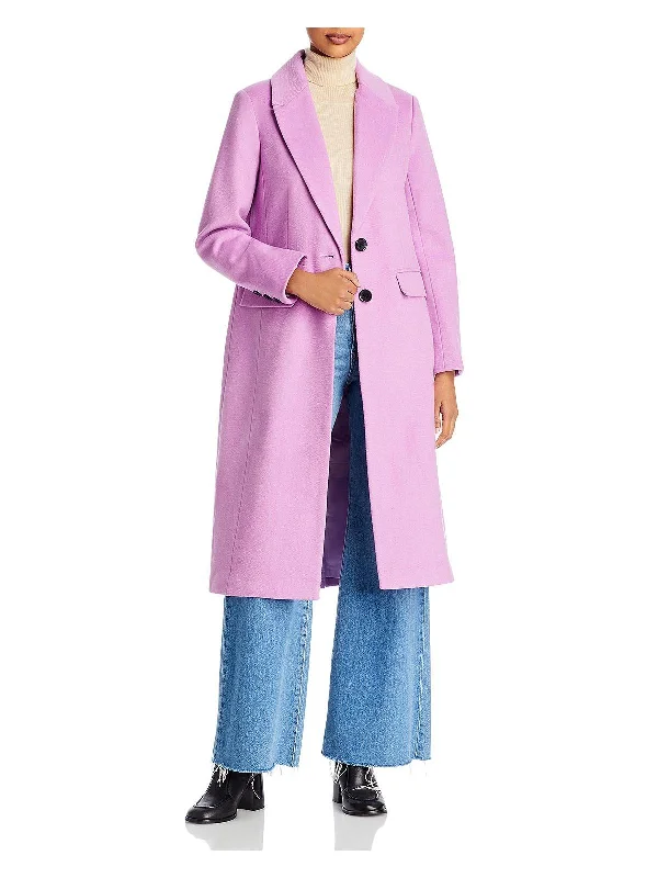 Womens Wool Blend Button Walker Coat