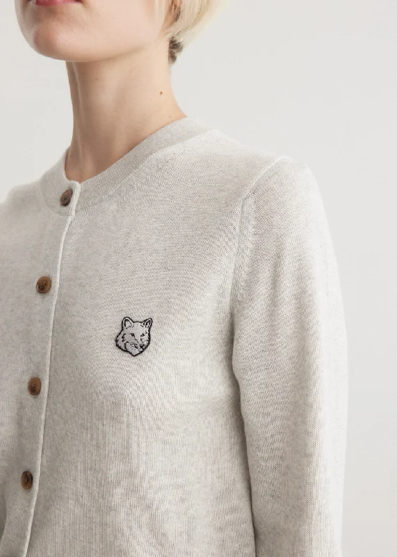 Bold Fox Head Patch Regular Cardigan