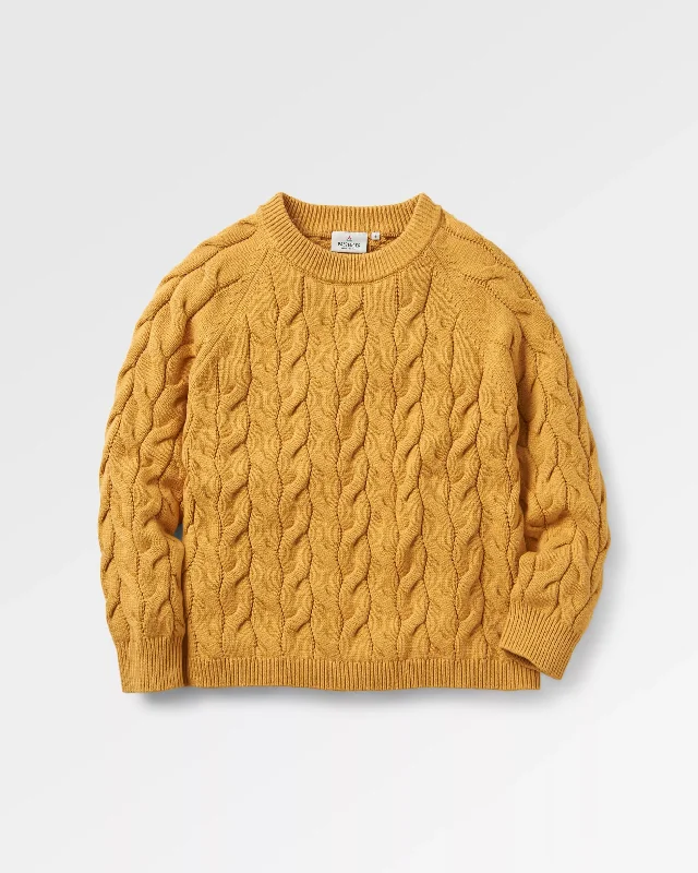 Comfort Organic Knitted Jumper - Mustard Gold