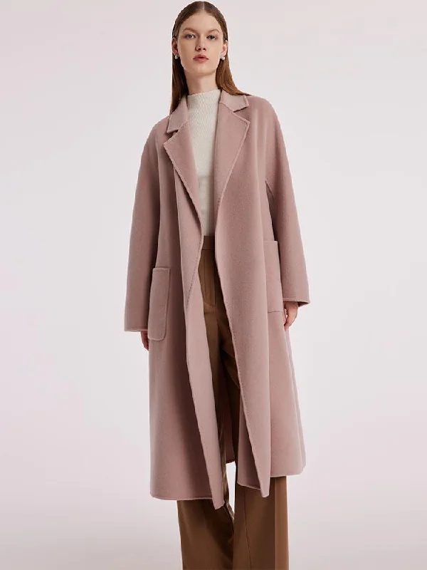 Pure Cashmere Tie-up Women Coat