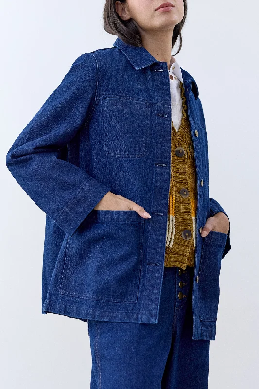 Recycled Denim Workwear Jacket - Blue