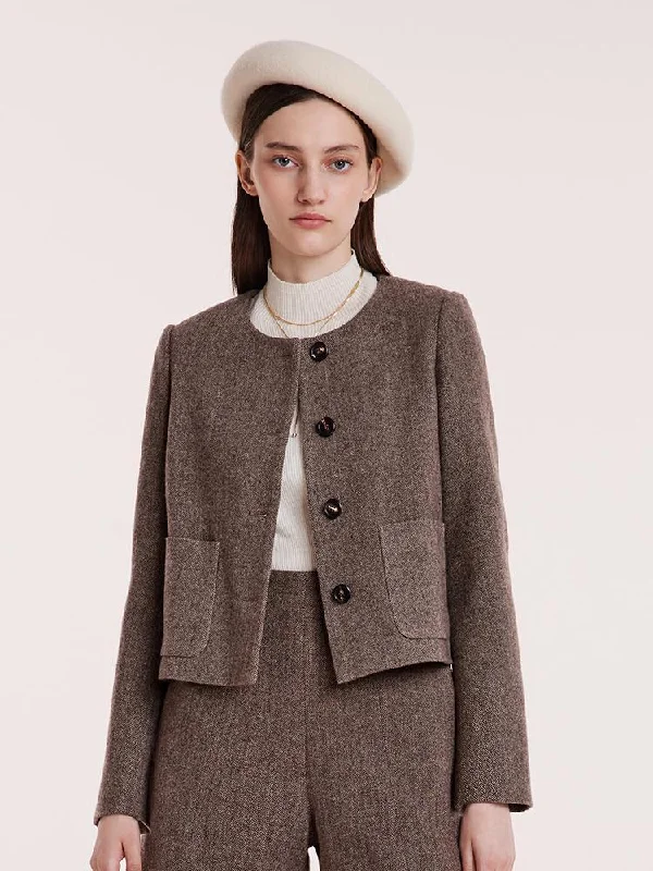 Washable Wool Short Coat