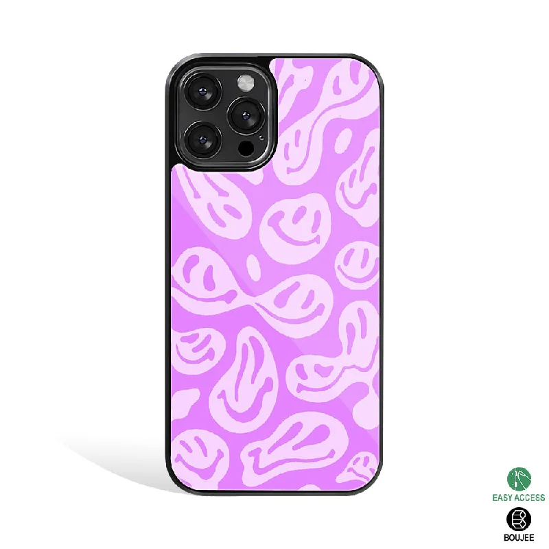 Acid Smiles Mauve Phone Cover | Glass Case