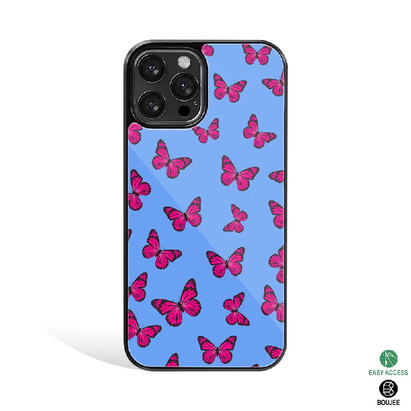 Butterfly Burst Blue Phone Cover | Glass Case