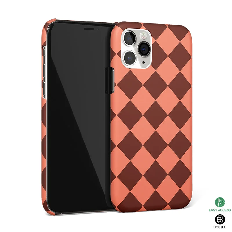 Diamond Check Red Phone Cover | Matte Case