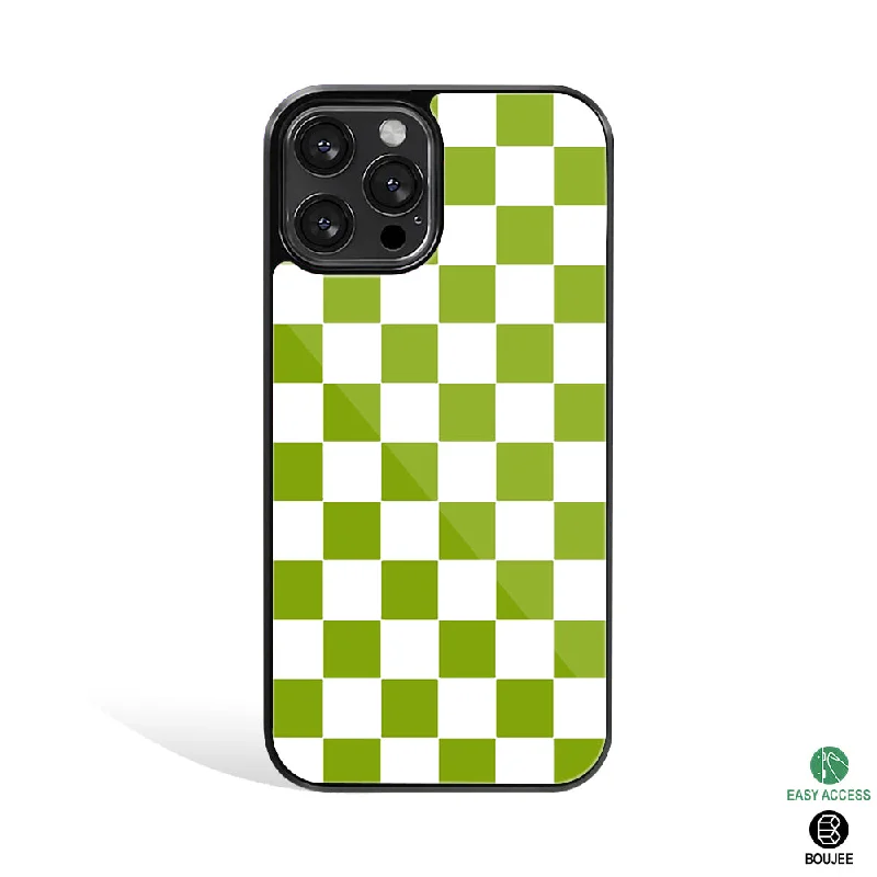 Green Checkers Phone Cover | Glass Case