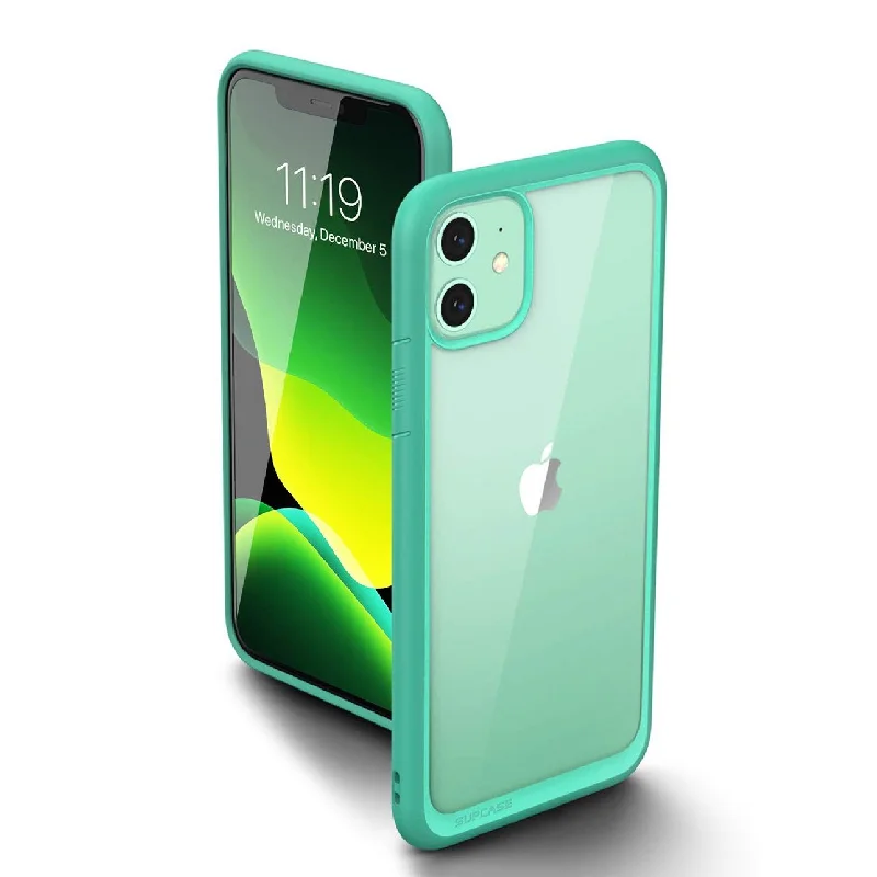 iPhone 11 6.1 inch Unicorn Beetle Style Slim Clear Case-Green