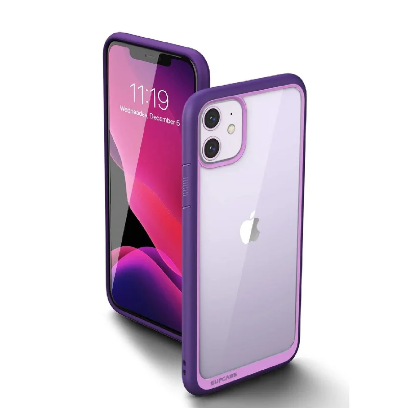 iPhone 11 6.1 inch Unicorn Beetle Style Slim Clear Case-Purple