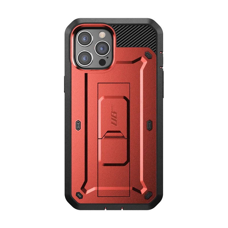 iPhone 12 Pro 6.1 inch Unicorn Beetle Pro Rugged Case-Metallic Red