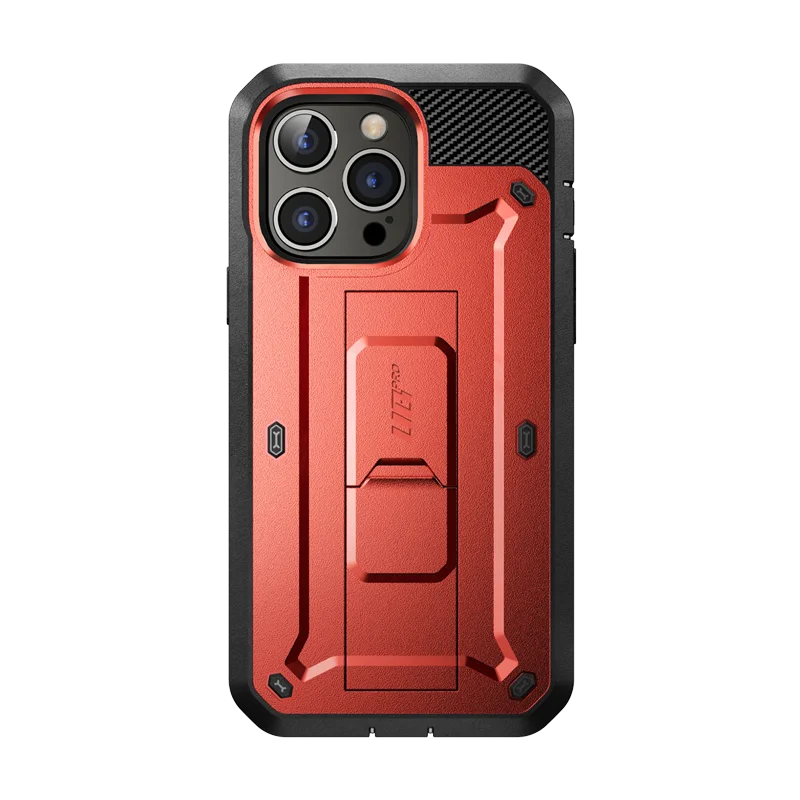 iPhone 14 Pro 6.1 inch Unicorn Beetle Pro Rugged Case-Metallic Red