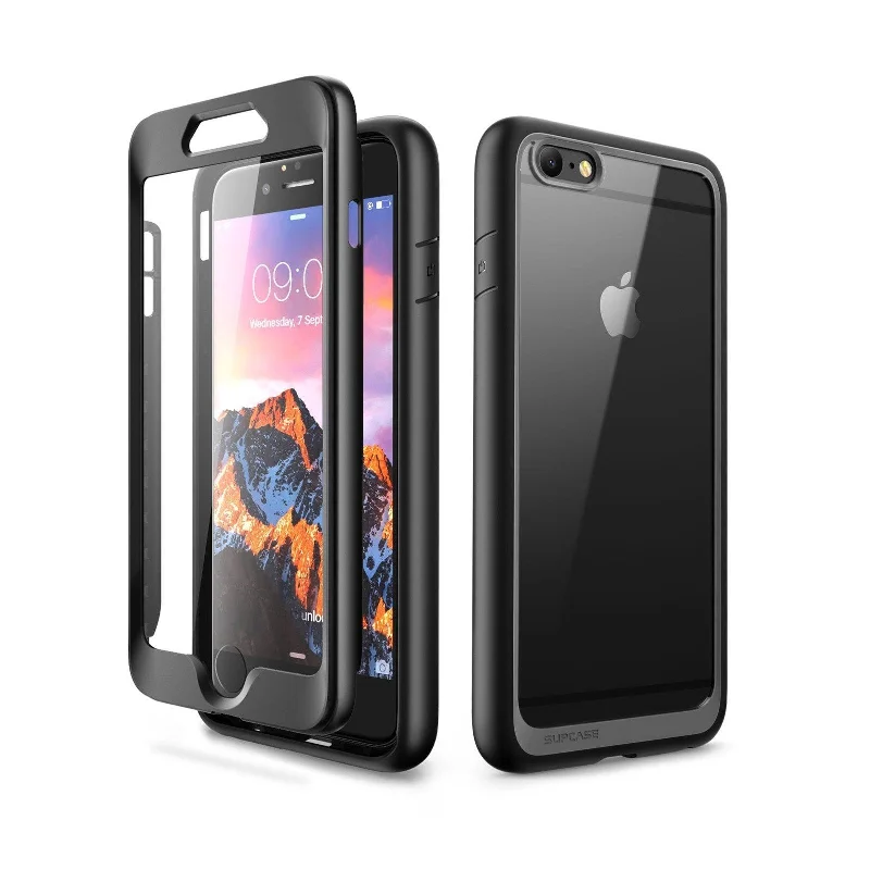 iPhone 6 Plus / 6S Plus Unicorn Beetle Style Clear Case with Screen Protector-Black