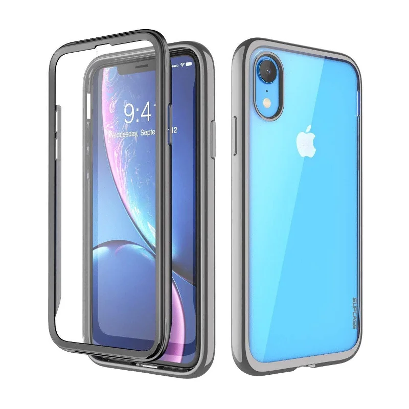 iPhone XR Unicorn Beetle Electro Clear Case-Black