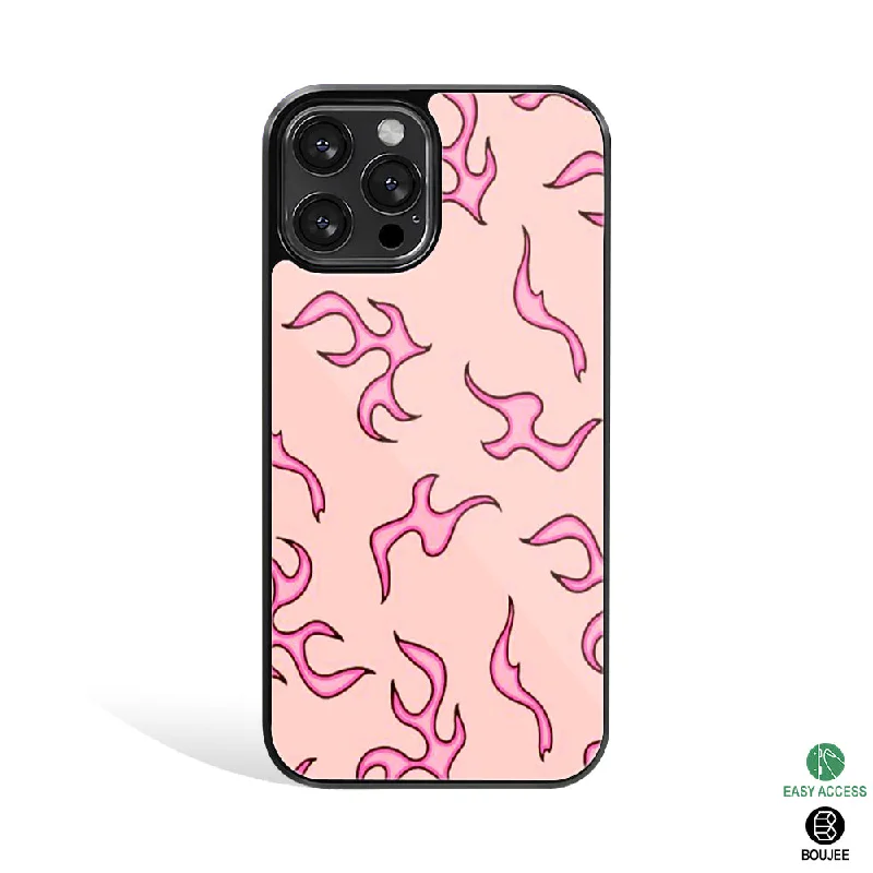 Lil Flames Pink Phone Cover | Glass Case