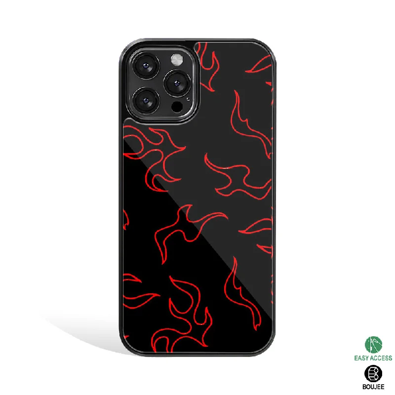 Lil Flames Red Phone Cover | Glass Case