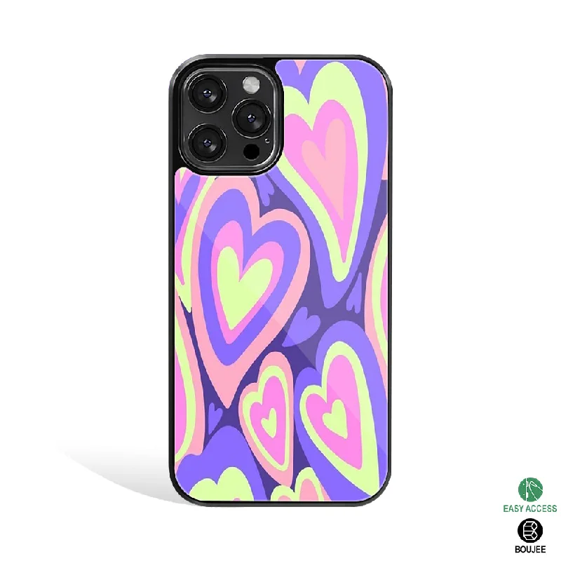 Multihued Hearts Phone Cover | Glass Case