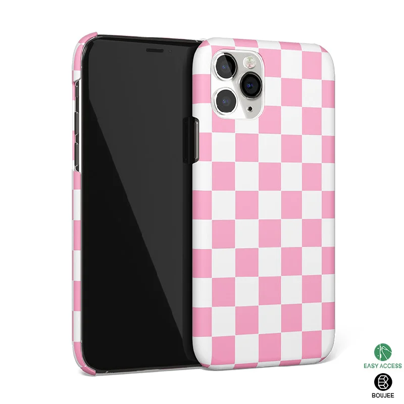 Pink Checkers Phone Cover | Matte Case