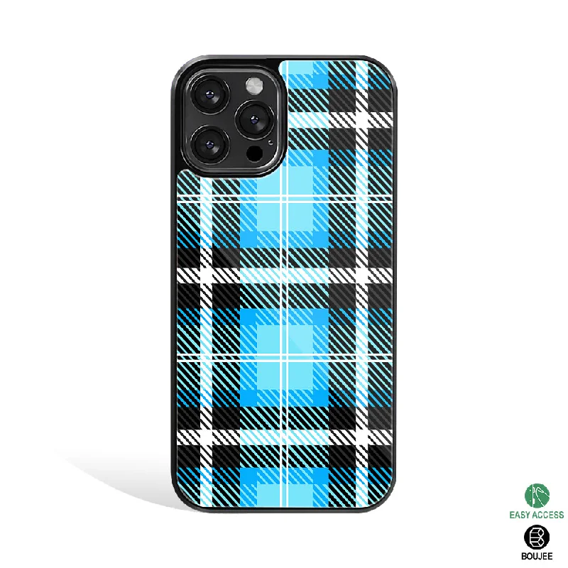 Plaid Blue Phone Cover | Glass Case