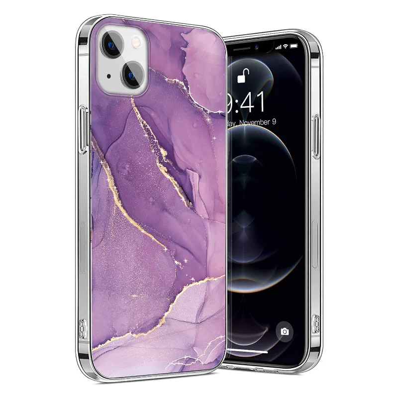 Purple Marble Series Case - iPhone 13 mini