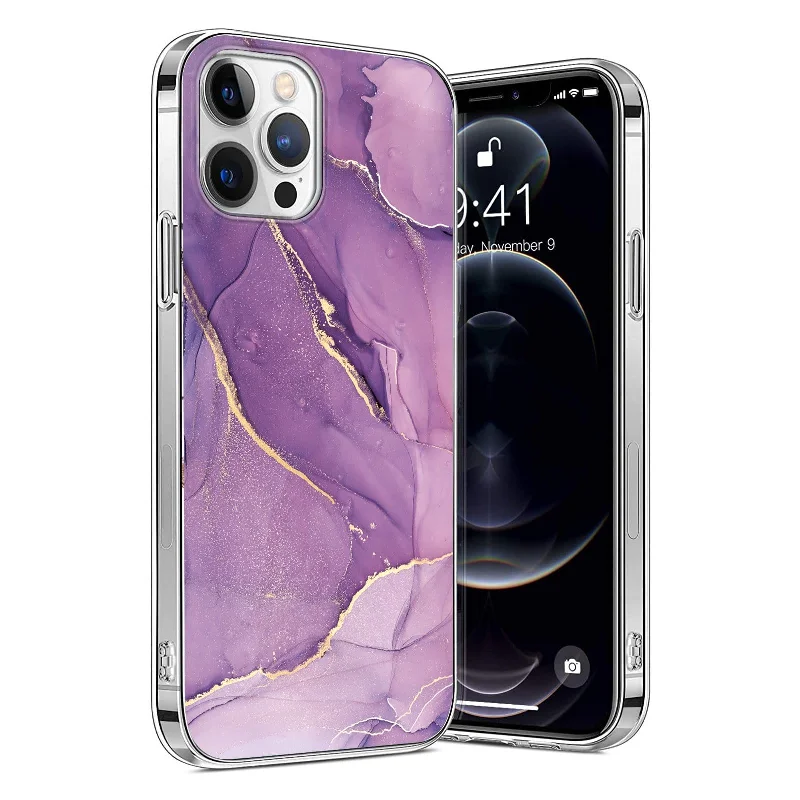 Purple Marble Series Case - iPhone 13 Pro