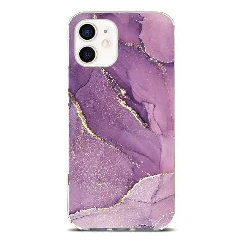 Purple Marble Series Case - iPhone 12 mini