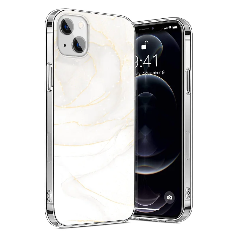 White Marble Series Case - iPhone 13 & iPhone 14