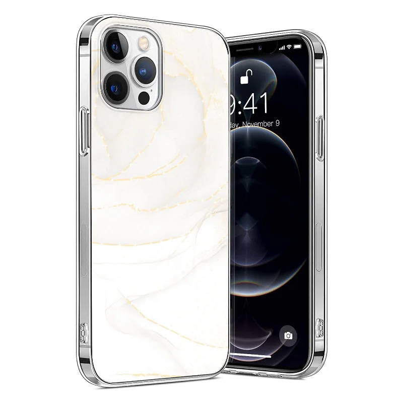 White Marble Series Case - iPhone 13 Pro