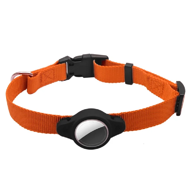 AirTags silicone cover with collar strap - Orange