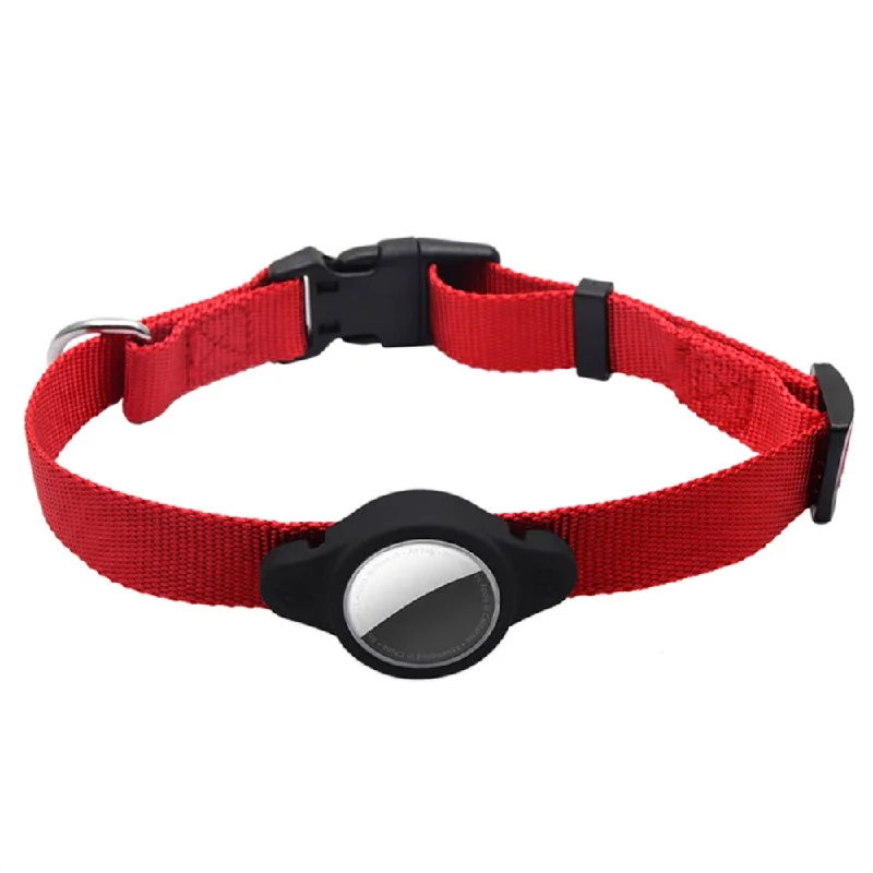 AirTags silicone cover with collar strap - Red