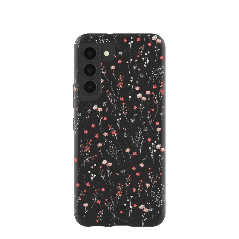 Black Night Garden Samsung Galaxy S22 Case