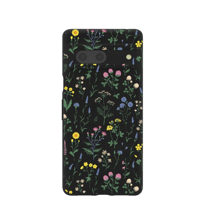 Black Shadow Blooms Google Pixel 7 Case