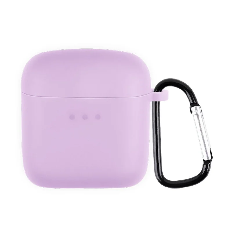 Boat Airdopes 131 silicone case with carabiner - Purple