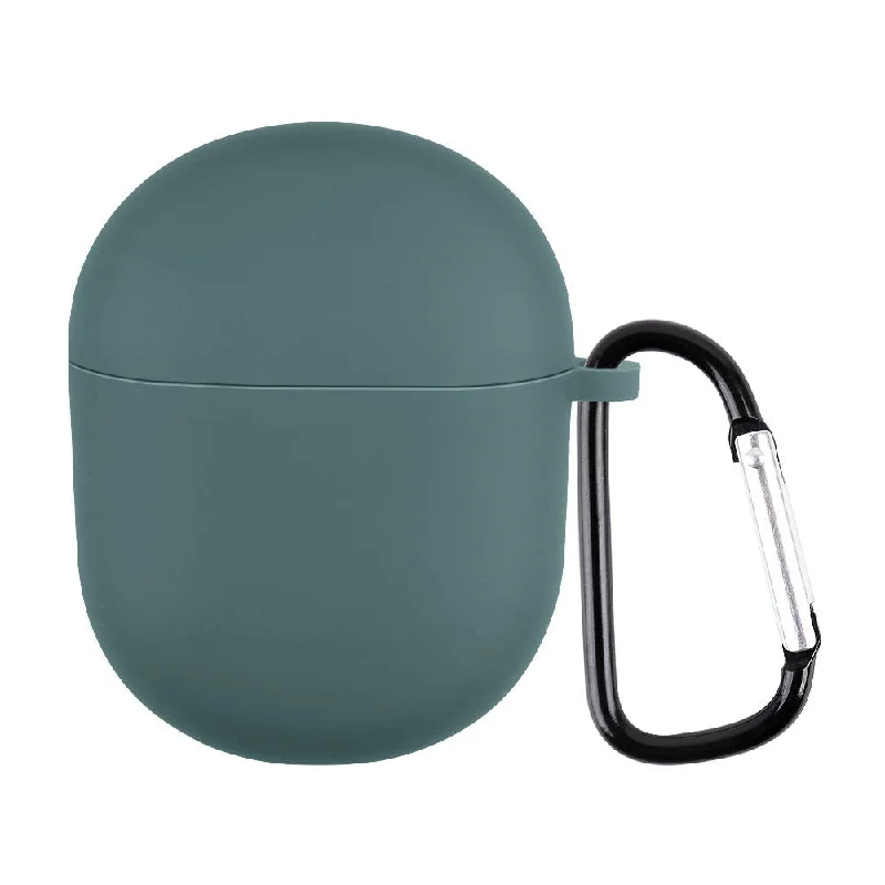 Boat Airdopes 381 silicone case with carabiner - Midnight Green